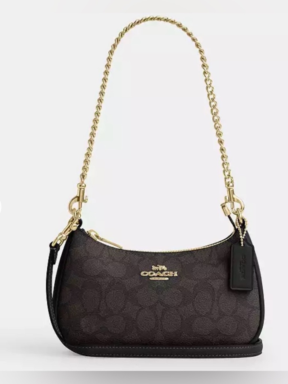 Coach Teri Mini Crossbody Bag in Gold/Walnut/Black NWT